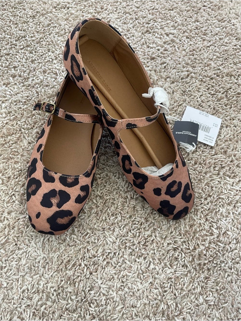 Leopard Print Mary Jane Flats - Animal Print